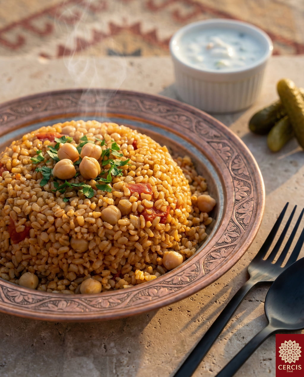 nohutlu bulgur pilavı